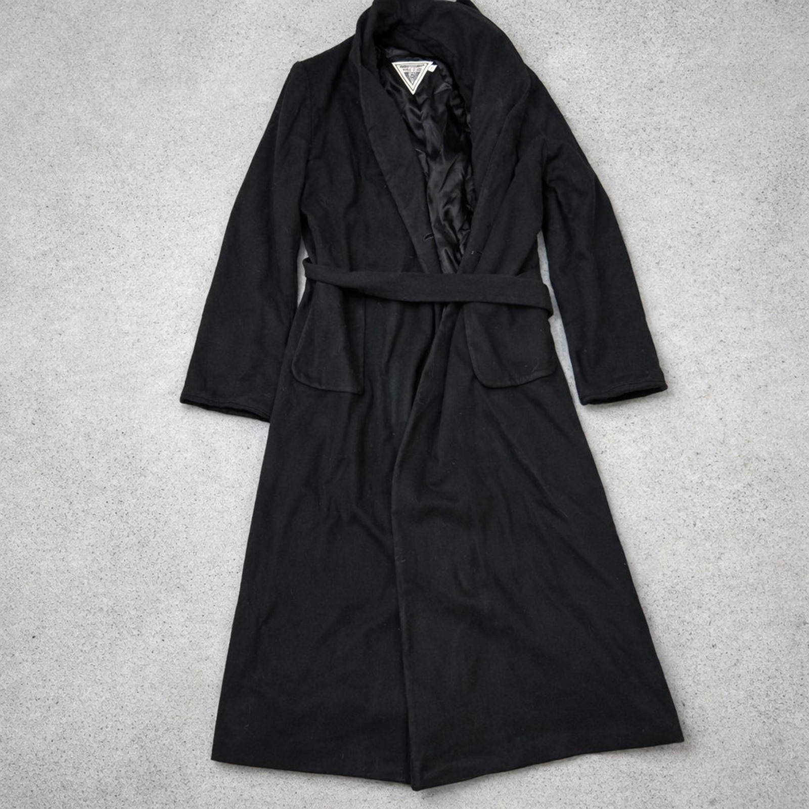 J Percy For Marvin Richards Coat Womens Cashmere Wool Black Full Sz 8 Made Usa